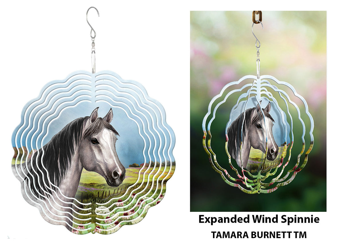 Quarter Horse Grey Wind Spinner