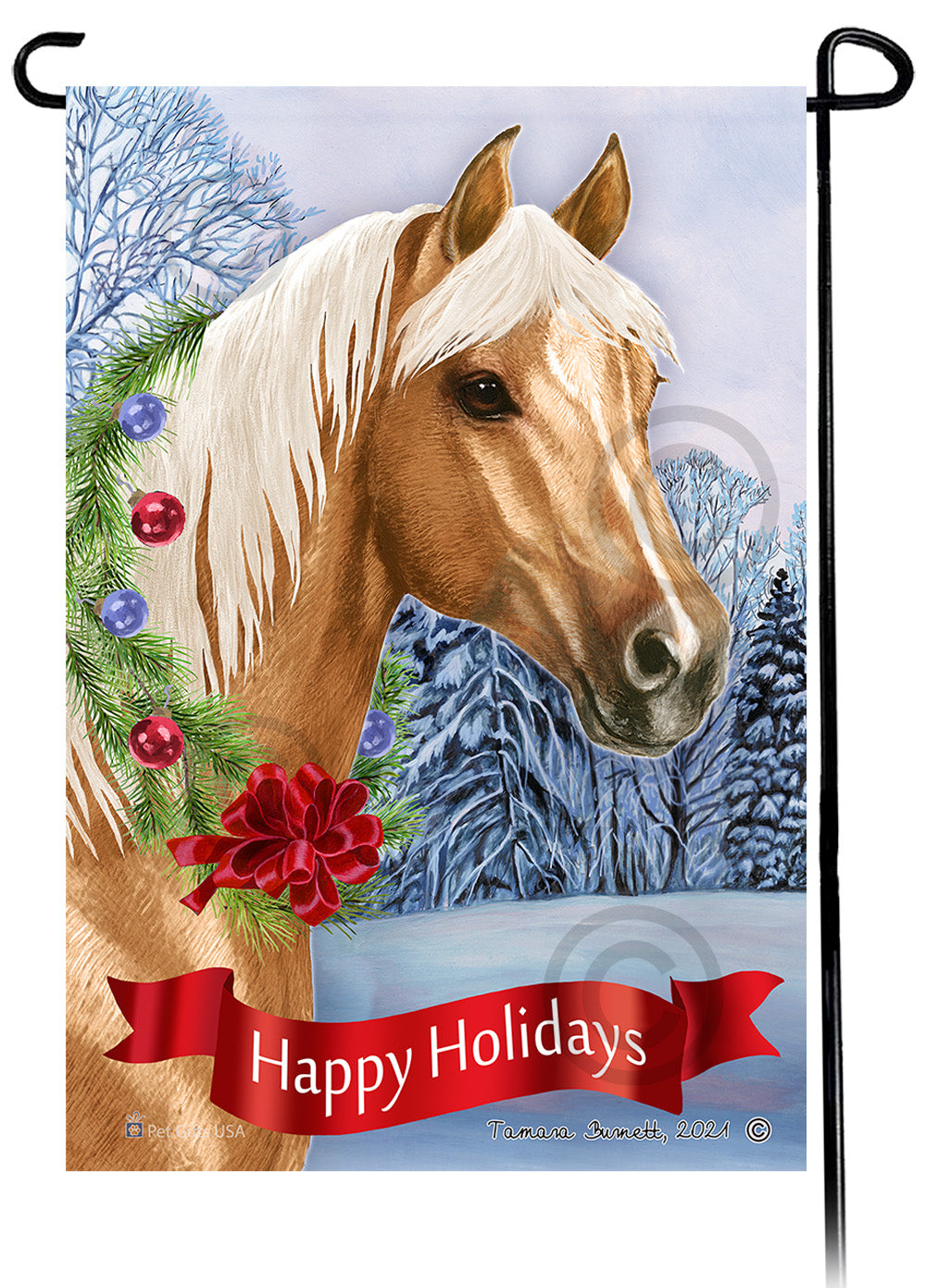 Quarter Horse Dear Santa, Define Naughty - Garden Flag