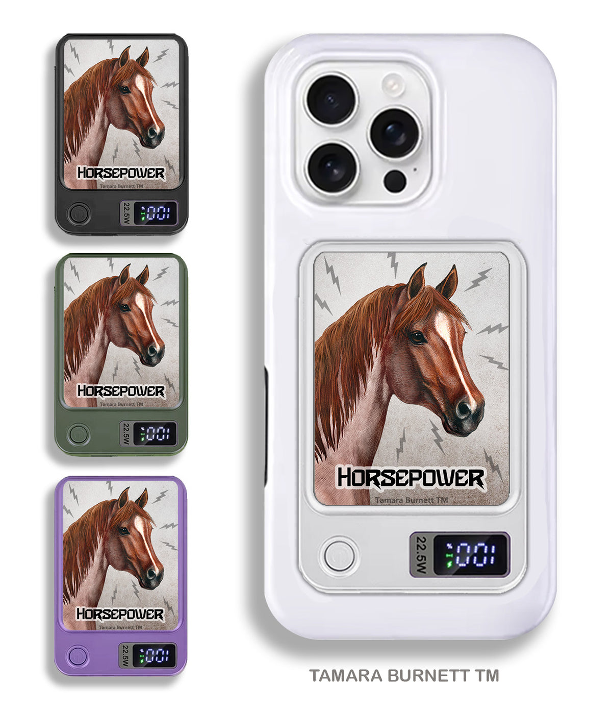 Quarter Horse Strawberry Roan Phone Bank Wireless Charger