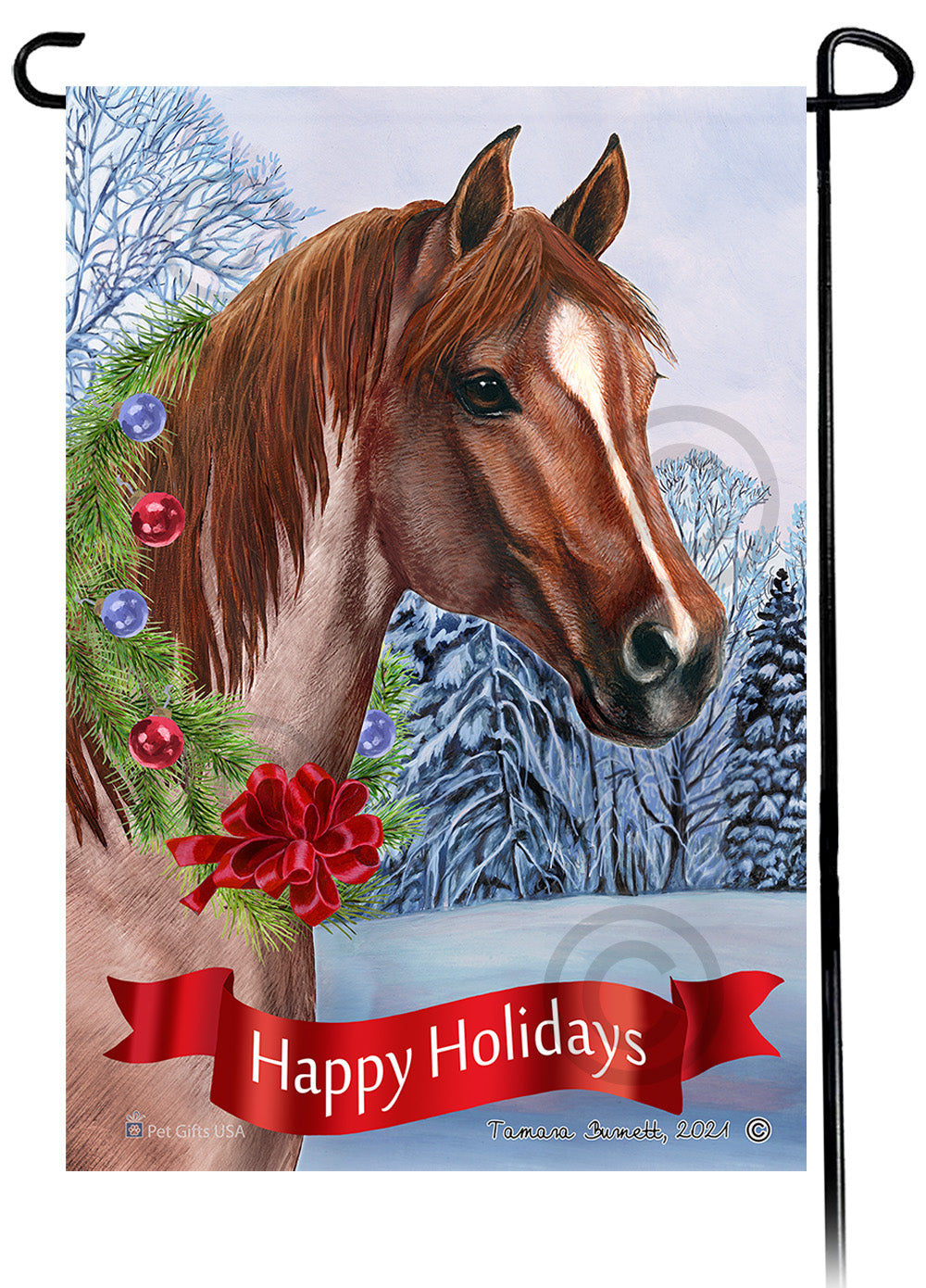Quarter Horse Dear Santa, Define Naughty - Garden Flag