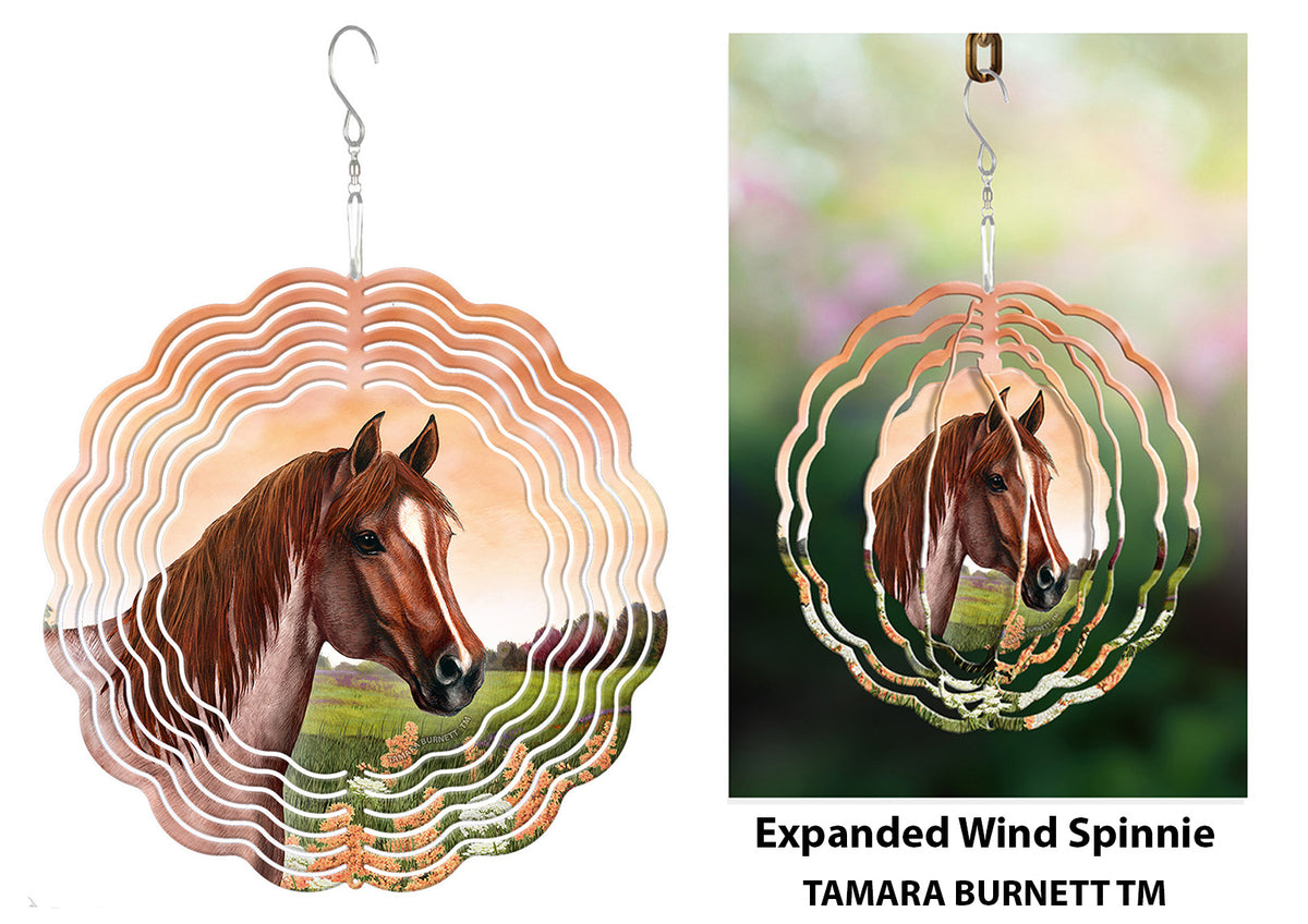 Quarter Horse Strawberry Roan Wind Spinner