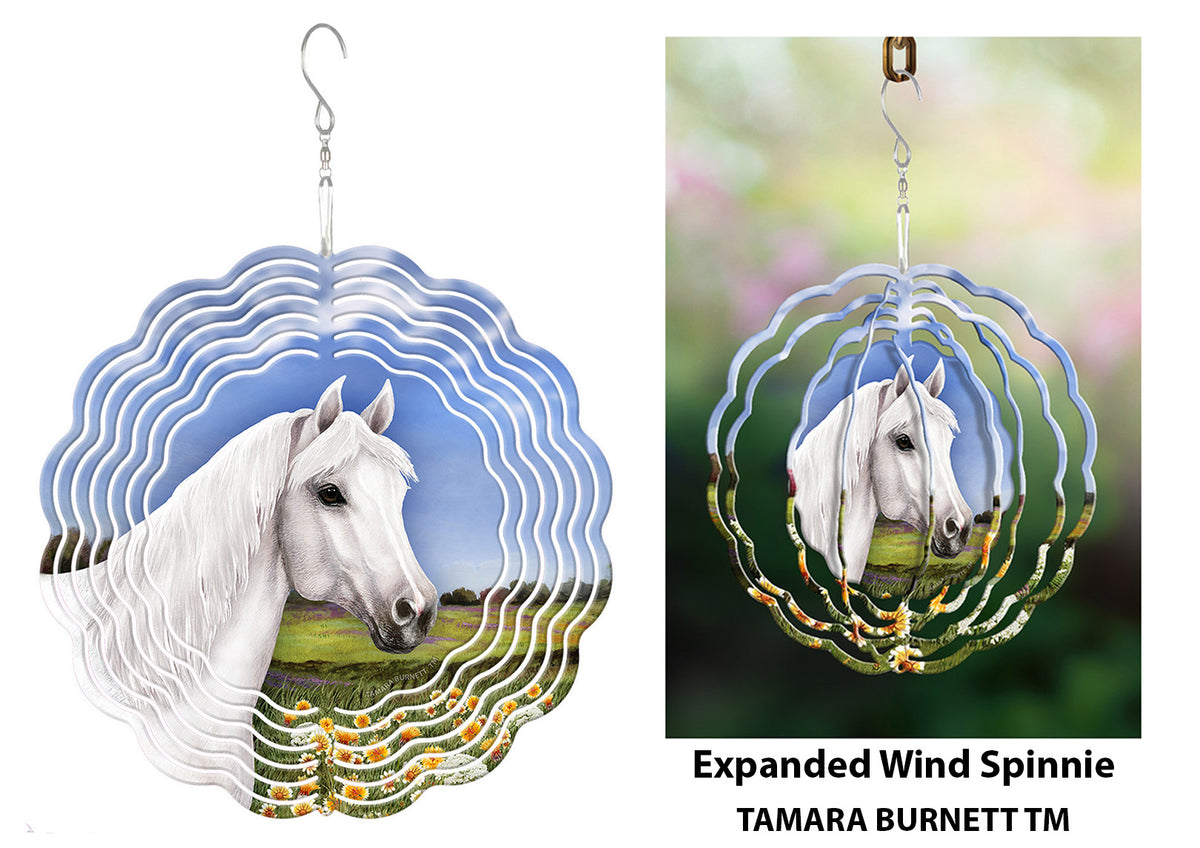 Quarter Horse White Wind Spinner