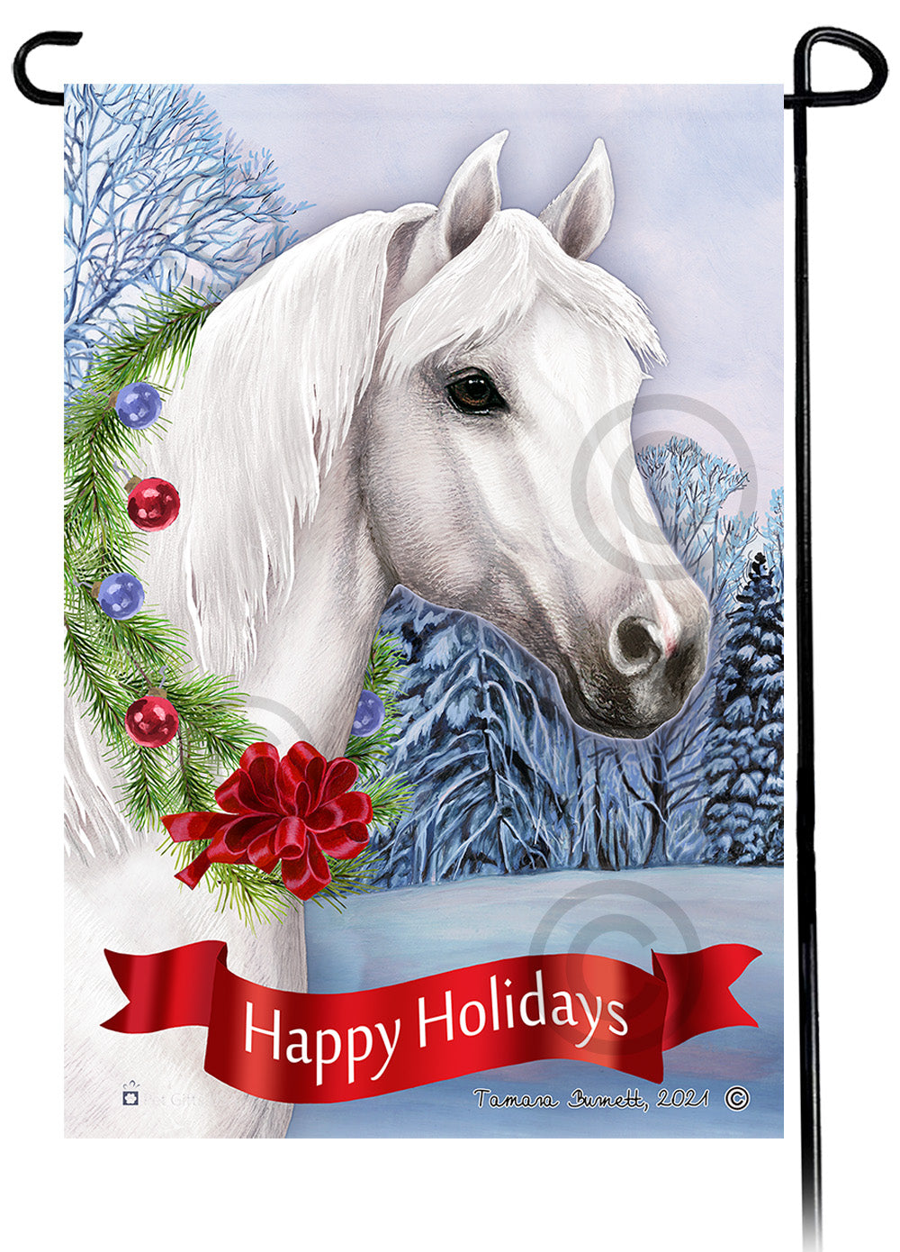 Quarter Horse Dear Santa, Define Naughty - Garden Flag