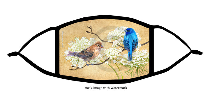 Indigo Bunting Face Mask