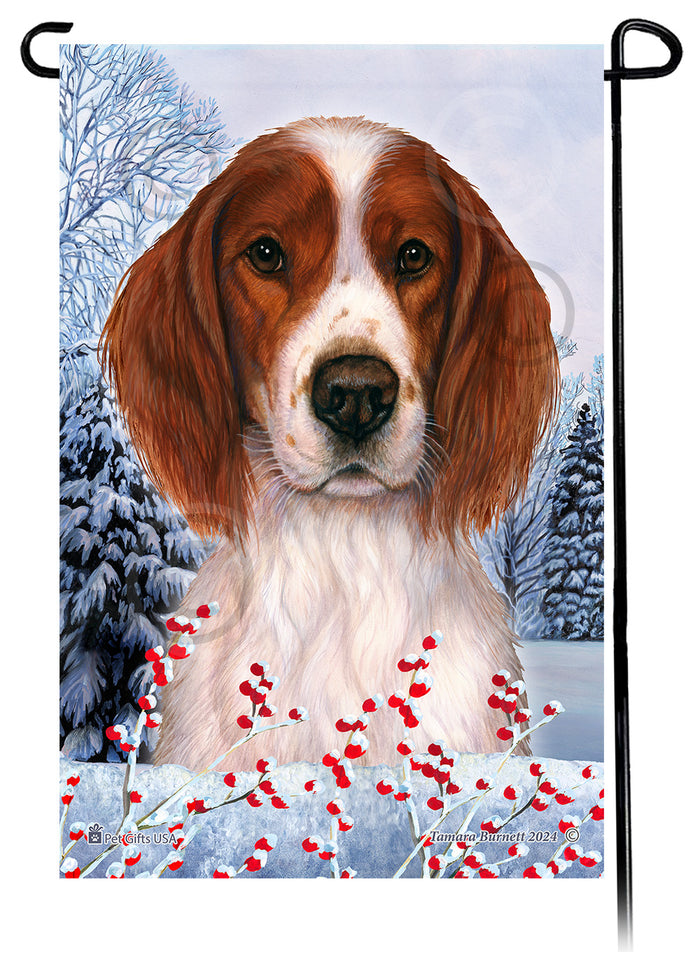 Irish Setter Winterberries Garden Flags