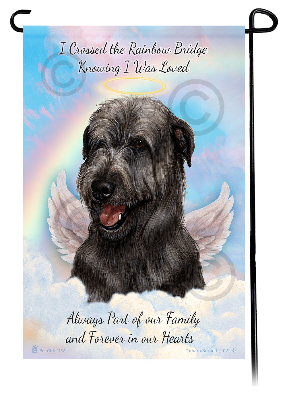 Irish Wolfhound Memorial Garden Flags