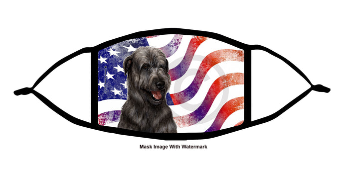 Irish Wolfhound (Black) Face Mask