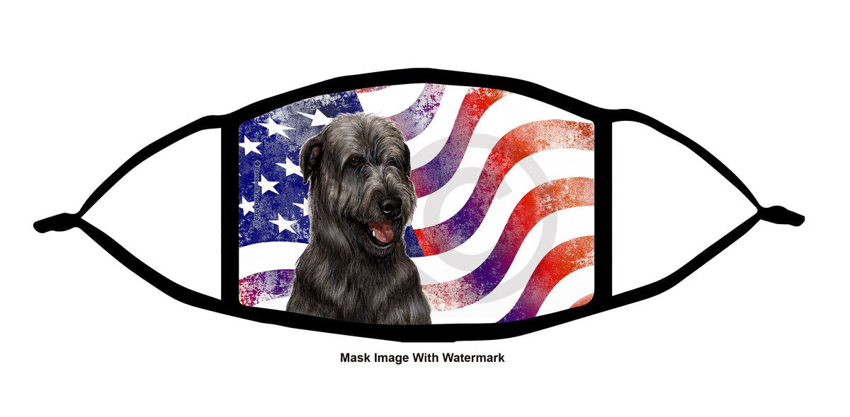 Irish Wolfhound (Black) Face Mask