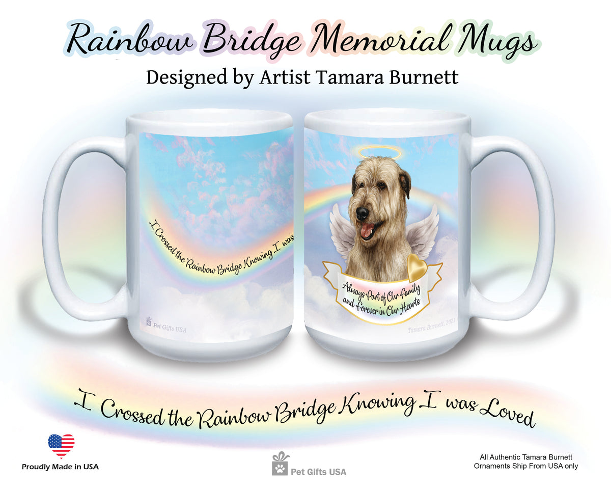 Irish Wolfhound Wheaten Memorial Mug 15 oz