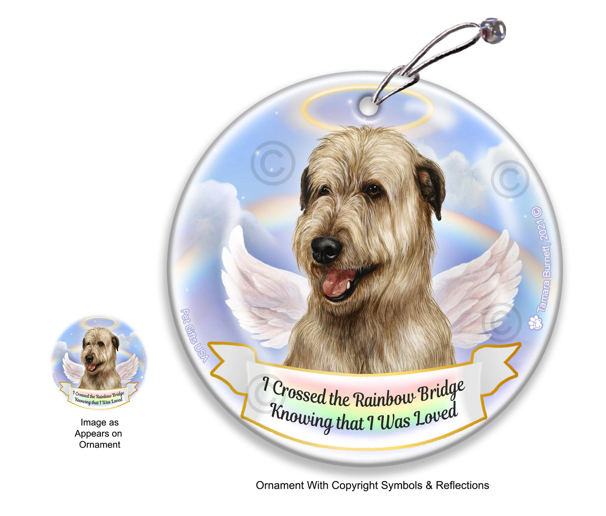 Irish Wolfhound Wheaten Ornament