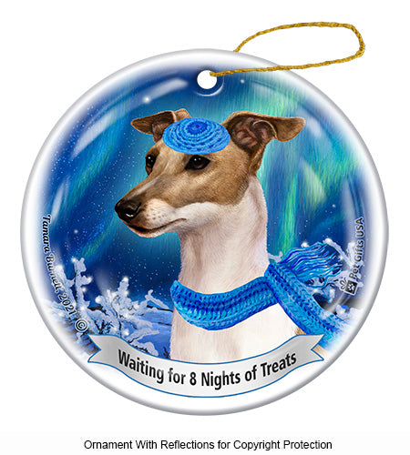Italian Greyhound Fawn and White Ornament