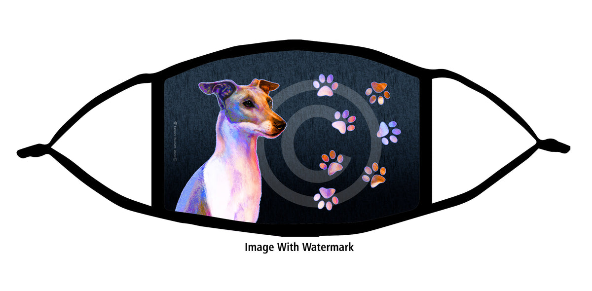 Italian Greyhound (Fawn and White) Face Mask