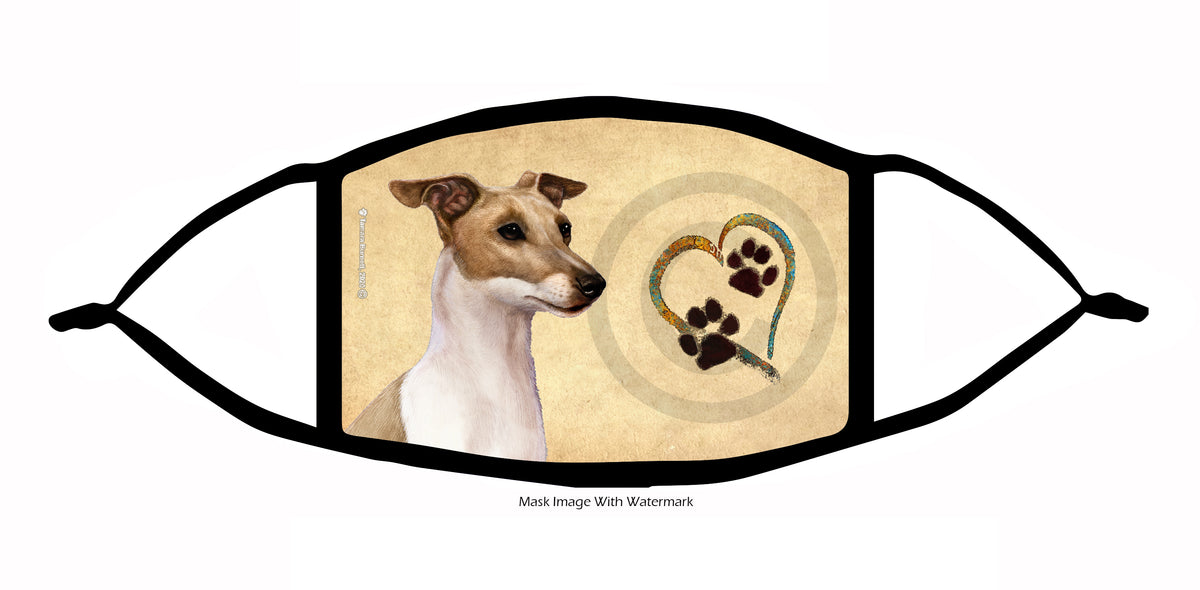 Italian Greyhound (Fawn and White) Face Mask