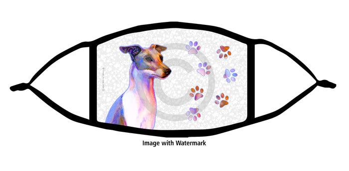 Italian Greyhound (Fawn and White) Face Mask