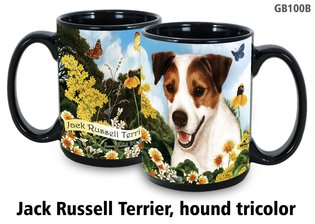 Jack Russell Terrier Tri-Color - Garden Party Fun Mug 15 oz