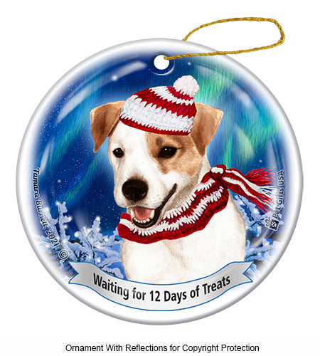 Jack Russell Tan and White Ornament