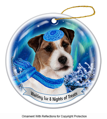 Jack Russell WH Tri-Color Ornament