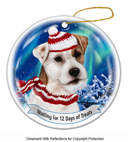 Jack Russell WH Tan and White Ornament