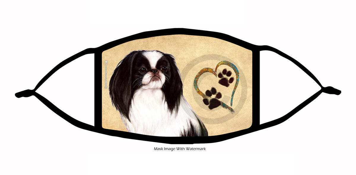 Japanese Chin (Black and White) Face Mask