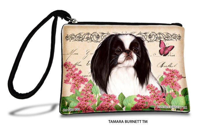 Japanese Chin Black And White Zippees Pet Pouch