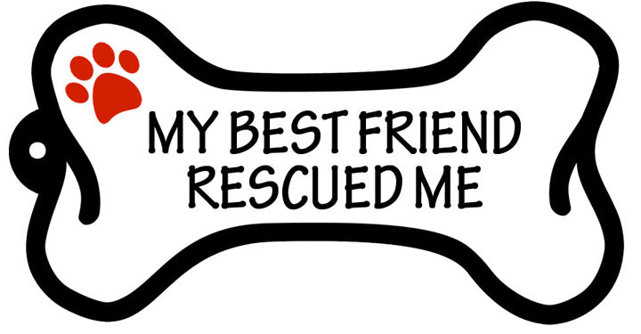 My Best Friend Rescued Me - Bone Keychain