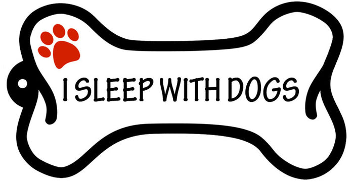 I Sleep With Dogs - Bone Keychain