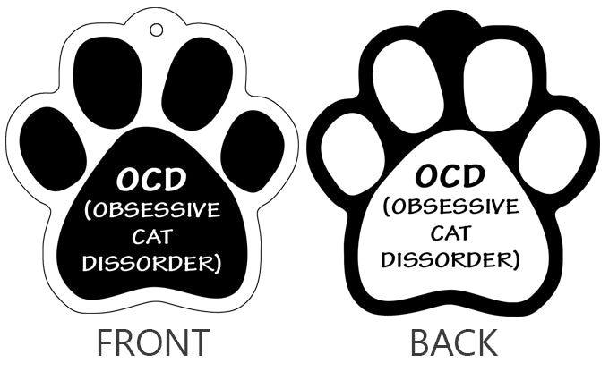 OCD (Obsessive Cat Disorder) - Paw Keychain