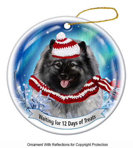 Keeshond 12 Days of Treats Ornament