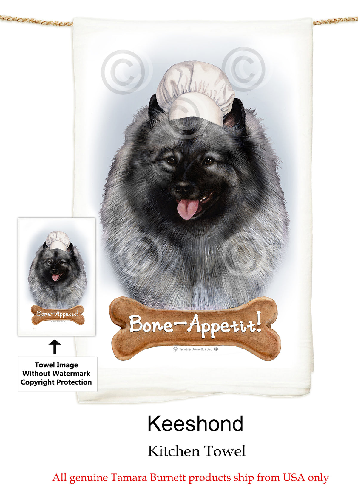 Keeshond Flour Sack Towel