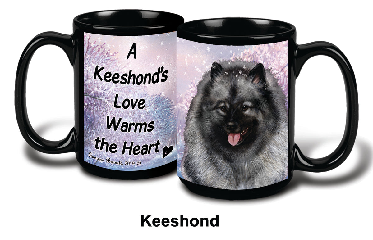 Keeshond Winter Mug 15 oz