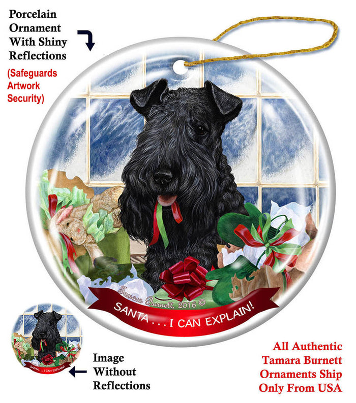 Kerry Blue Terrier - Santa I Can Explain Ornament