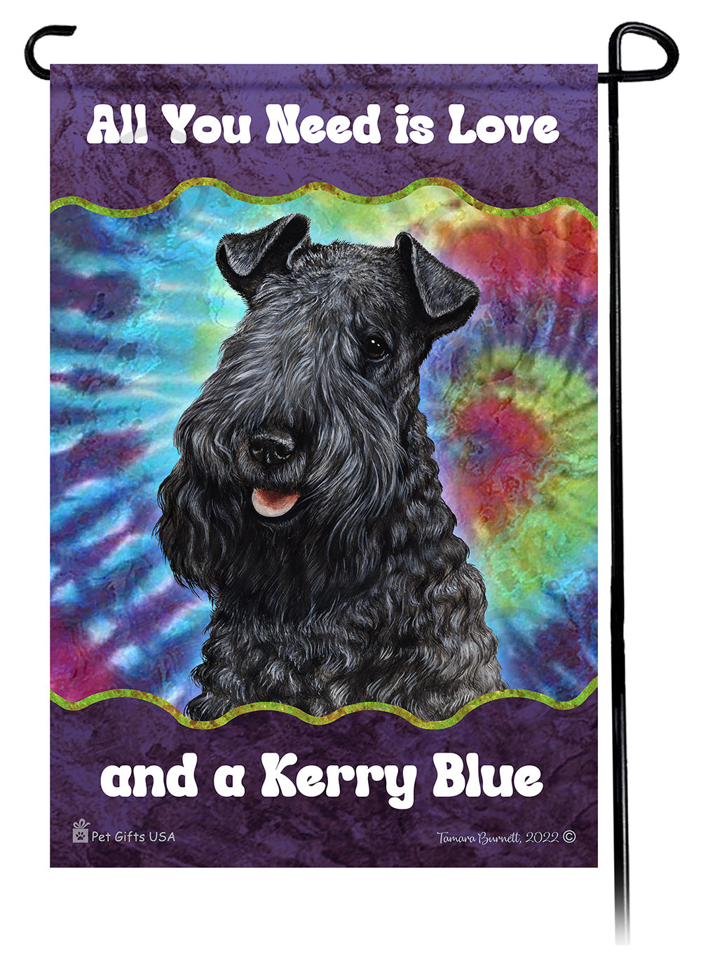 Kerry Blue Terrier All You Need Is Love Garden Flags