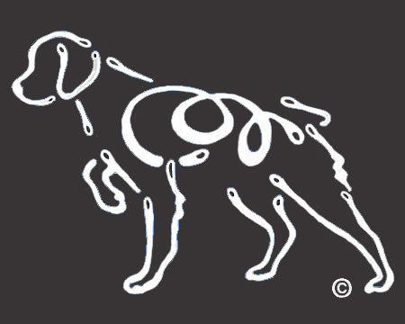 Brittany Spaniel K-Lines Window Tattoo