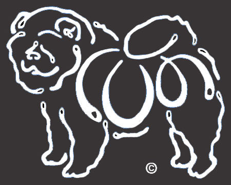 Chow Chow K-Lines Window Tattoo