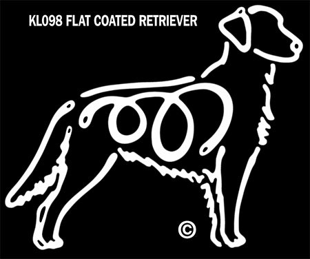 Flat Coated Retriever K-Lines Window Tattoo