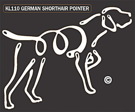 German Shorthaired Pointer K-Lines Window Tattoo