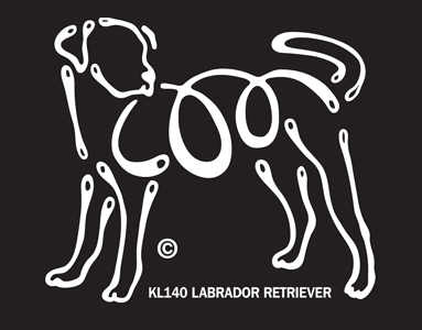 Labrador Retriever K-Lines Window Tattoo