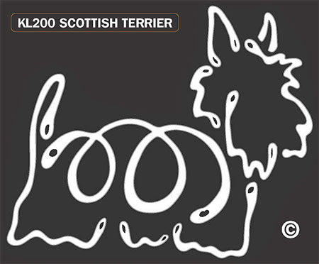 Scottish Terrier K-Lines Window Tattoo