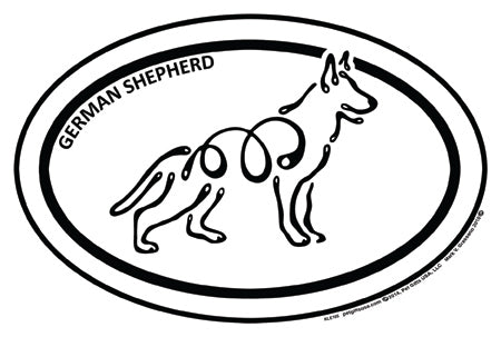 German Shepherd K-Lines Euro Style Tattoo Magnets
