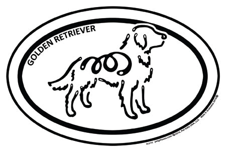 Golden Retriever K-Lines Euro Style Tattoo Magnets