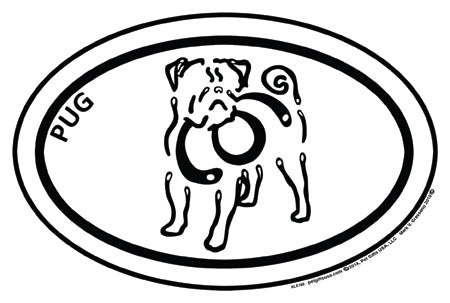 Pug K-Lines Euro Style Tattoo Magnets