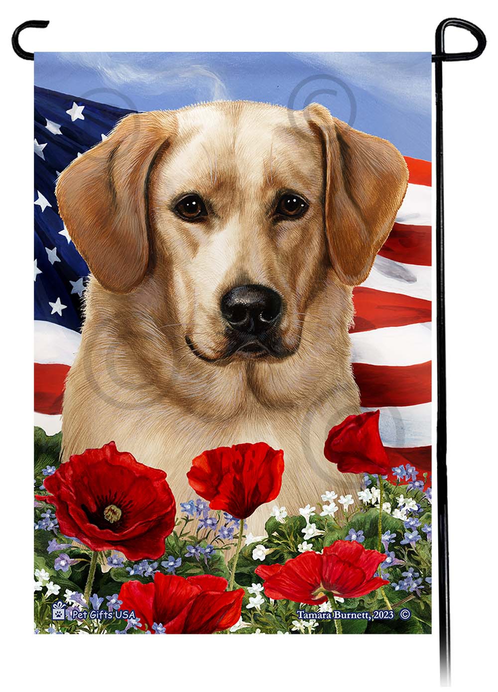Patriotic Flowers Garden Flags