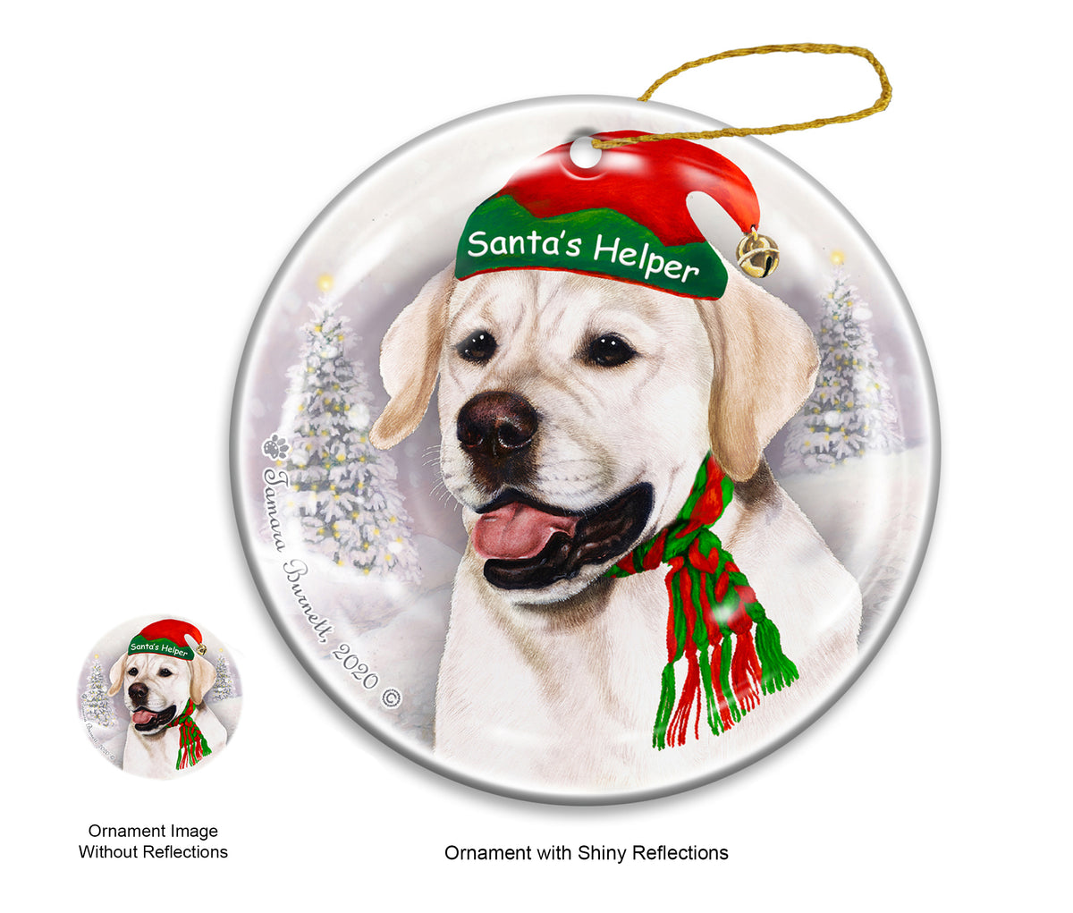 Labrador White - Santa's Helper Ornament