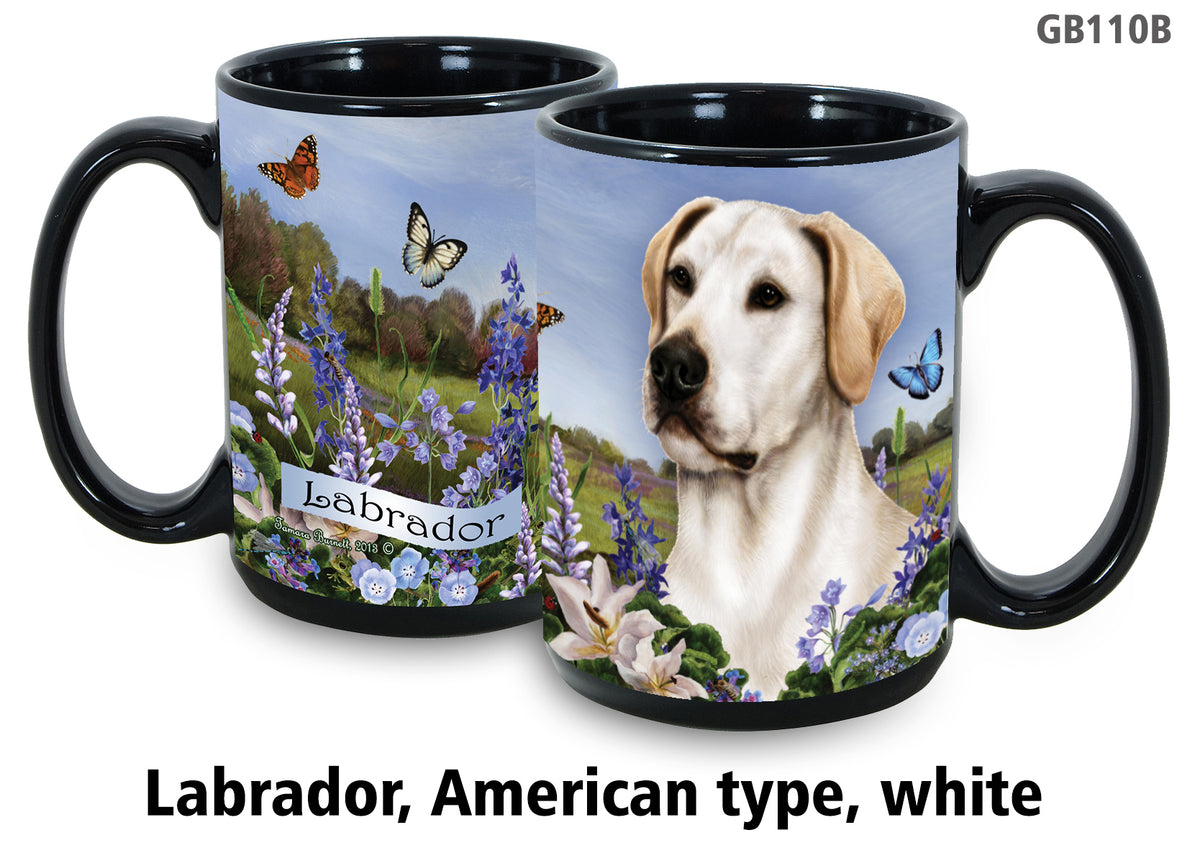 Labrador Retriever American White - Garden Party Fun Mug 15 oz