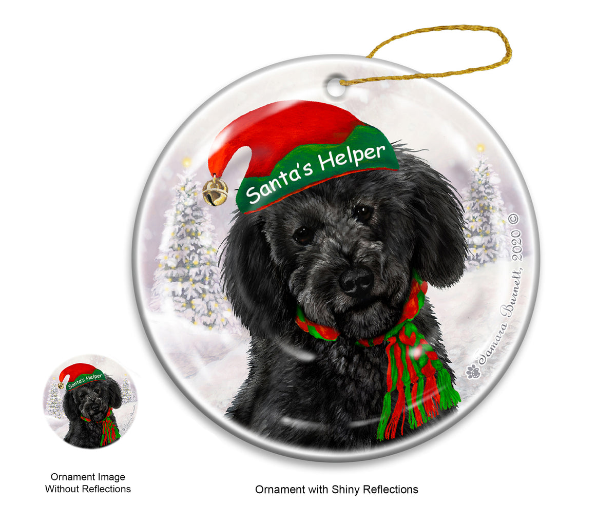 Labradoodle - Santa's Helper Ornament