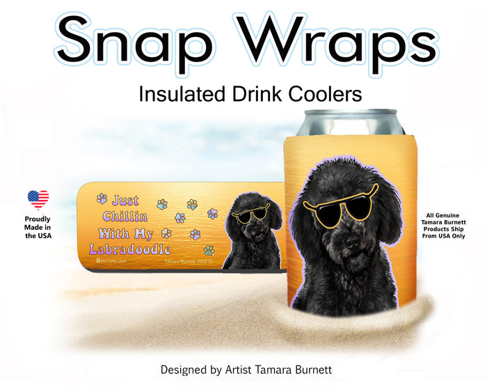 Labradoodle Black Snap Wrap Cozy