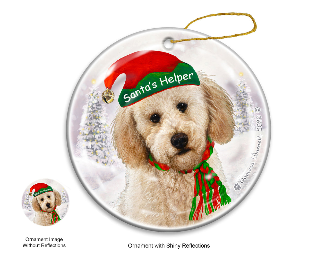 Labradoodle Yellow Ornament