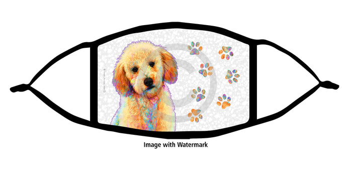 Labradoodle Blonde Face Mask
