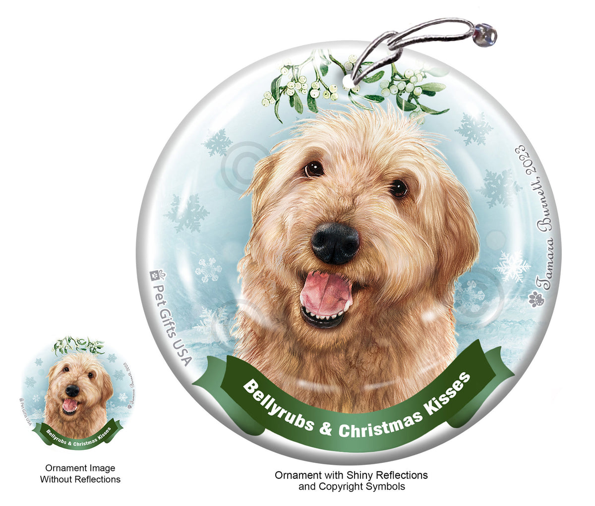 Labradoodle Yellow Shaggy Cut Ornament