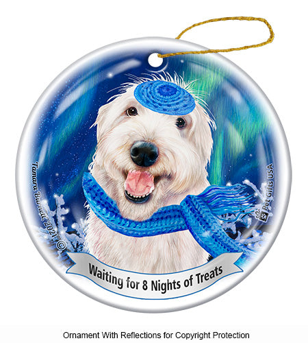 Labradoodle White Ornament